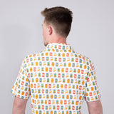 Hallstatt Beer Can Print Full Button Shirt for Men in White