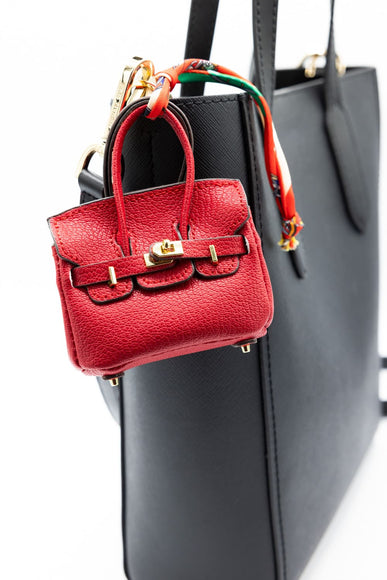 Mini Purse Charm in Red
