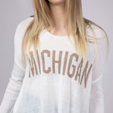 Ocean Drive Michigan Lightweight Sweater for Women in White
