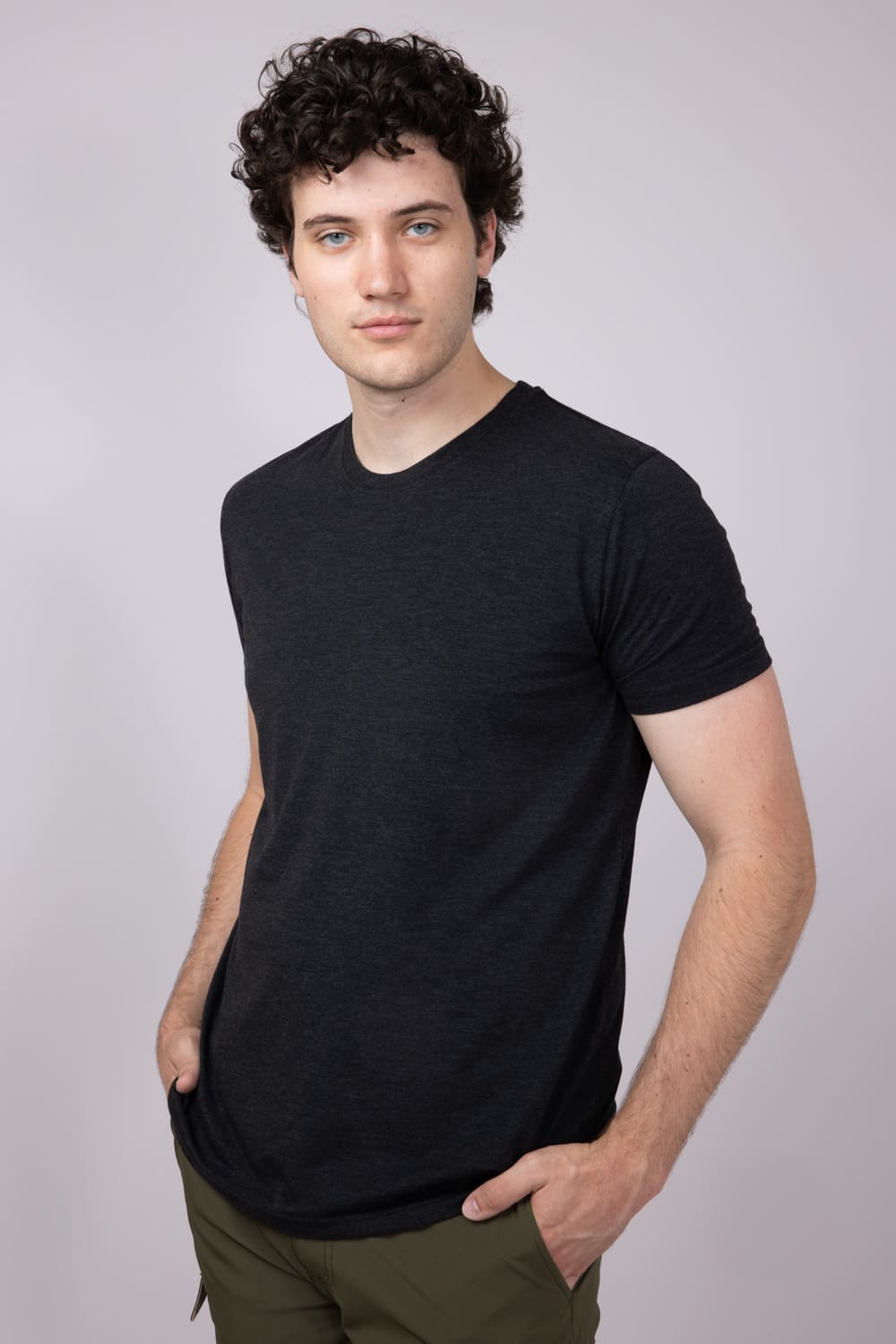 Basic Crewneck T-Shirt for Men in Black