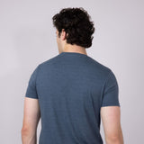 Basic Crewneck T-Shirt for Men in Indigo Blue