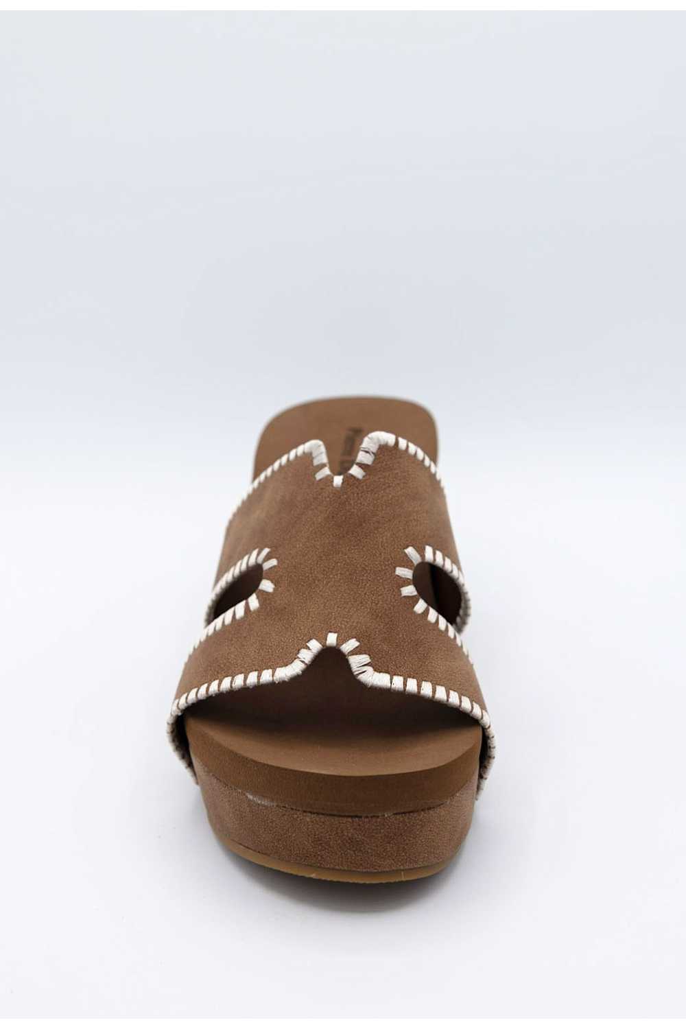 Pierre Dumas Vivian Wedge Sandals for Women in Cognac