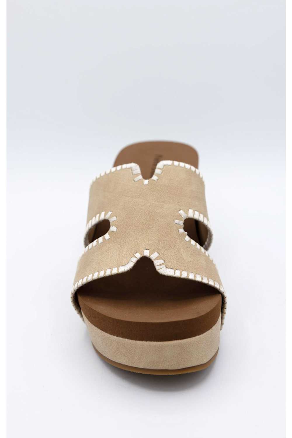 Pierre Dumas Vivian Wedge Sandals for Women in Nude