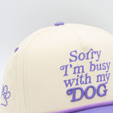 Simply Southern Womens Embroidered Dog Hat for Women in Cream | 0125-HAT-EMB-DOG