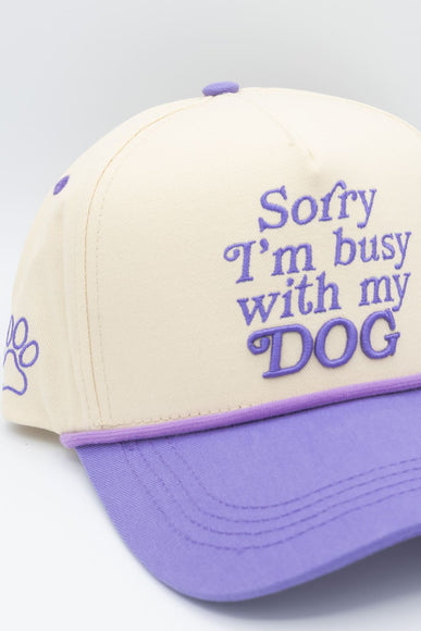 Simply Southern Womens Embroidered Dog Hat for Women in Cream | 0125-HAT-EMB-DOG