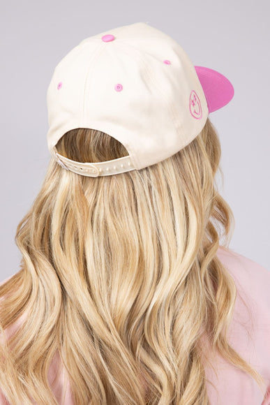 Womens Simply Southern Embroidered Sunday Funday Rope Hat for Women in Cream