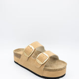 Simply Southern Platform Large Buckle Sandals for Women in Copper