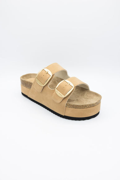 Simply Southern Platform Large Buckle Sandals for Women in Copper