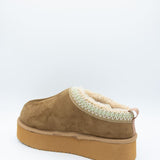 Simply Southern Open Platform Slippers for Women in Light Brown