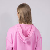 Womens Simply Southern Johnny Collar Cropped Hoodie for Women in Pink