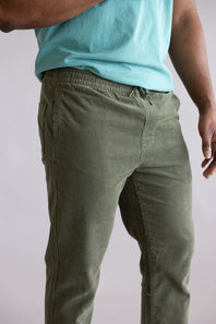 Rhythm Cord Jam Pants for Men in Olive