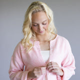 Mimosa Classic Lightweight Cardigan Top for Women in Sherbert Pink