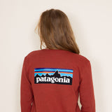 Patagonia Women’s Long Sleeve Logo Responsibili- Tee in Red