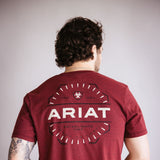 Ariat Explorer Classic T-Shirt for Men in Crimson Red Heather