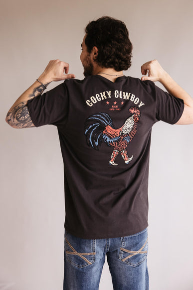 Ariat Cocky Cowboy T-Shirt for Men in Vintage Black