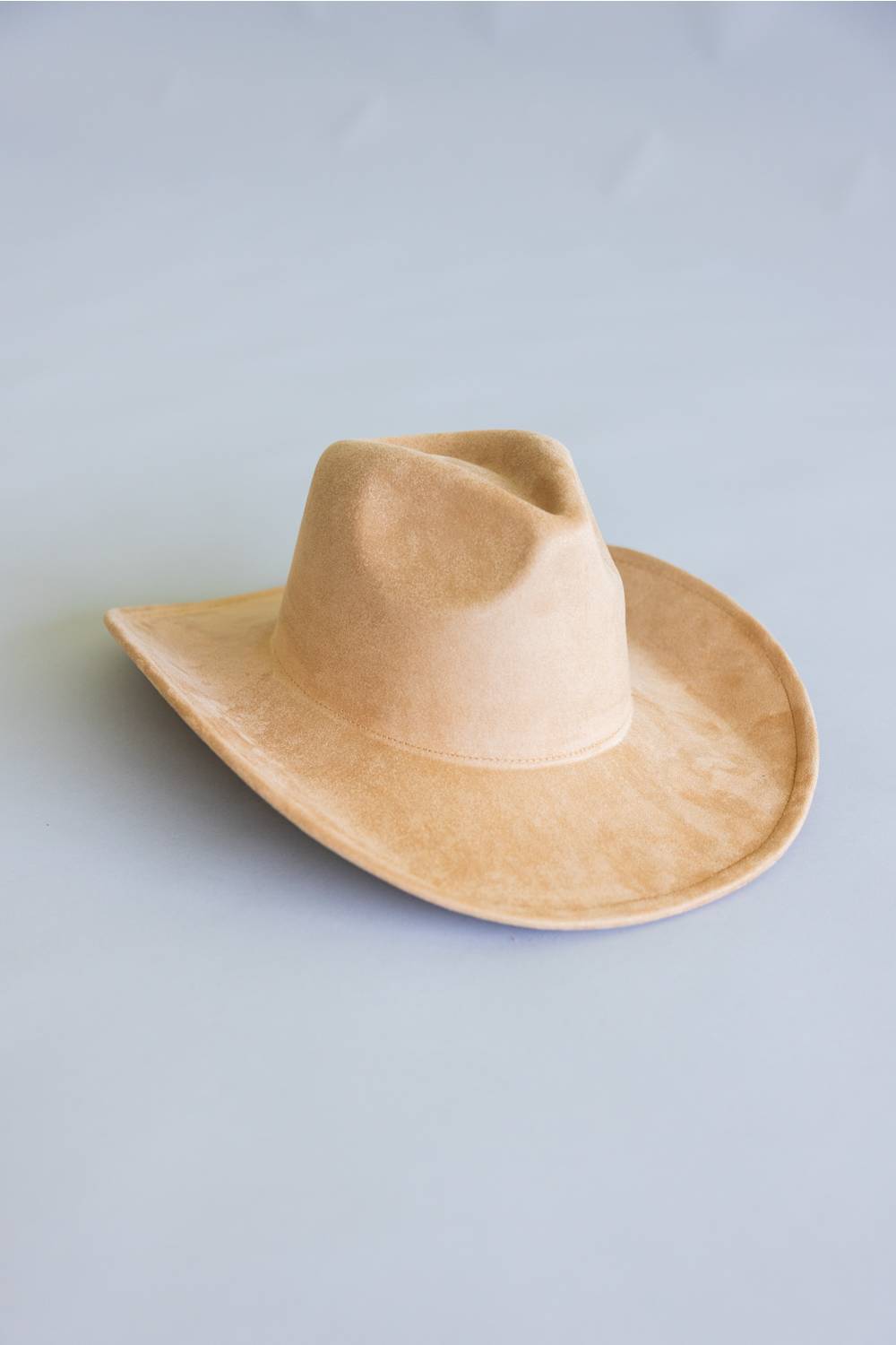 Suede Cowboy Hat in Camel