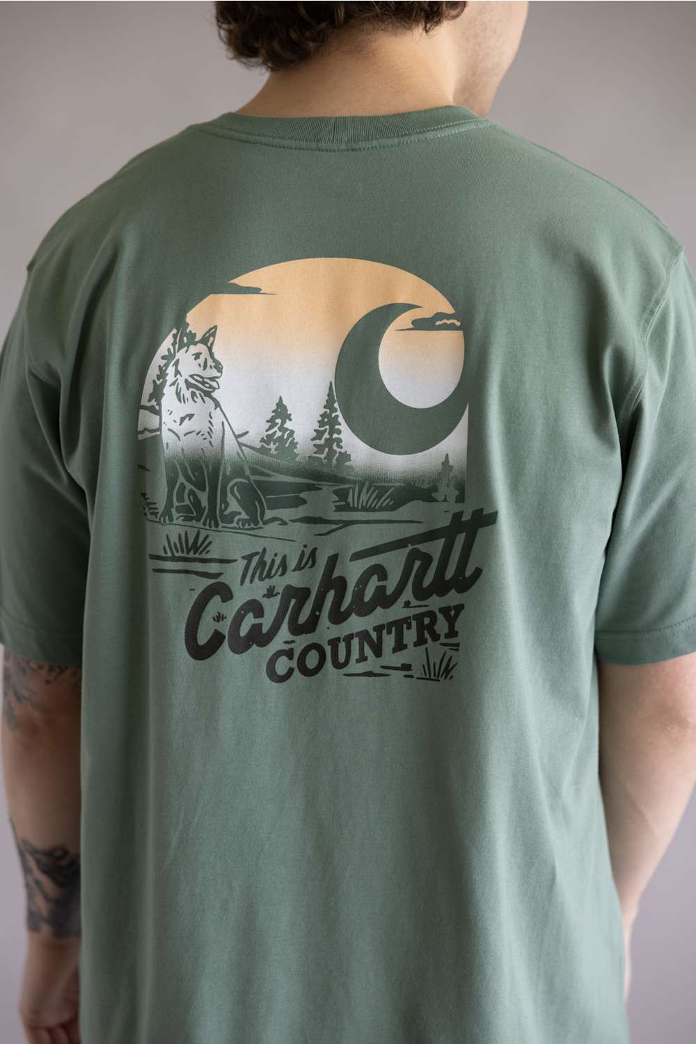 Carhartt Irvine Relaxed Country T-Shirt for Men in Green Slate