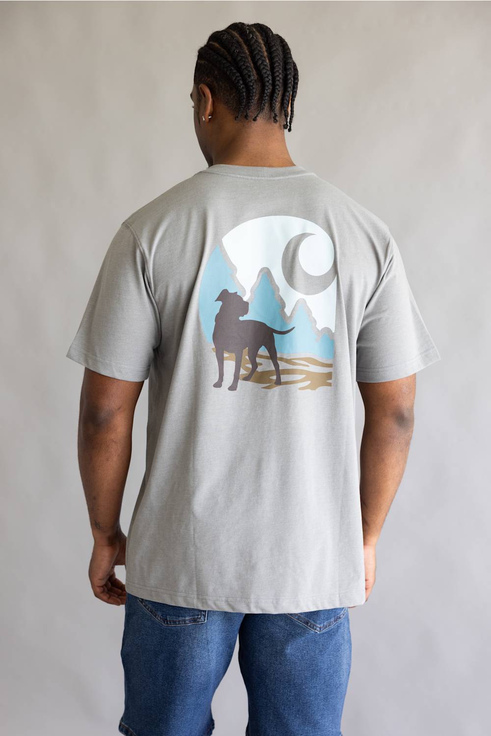 Carhartt Irvine Relaxed Dog T-Shirt for Men in Ash
