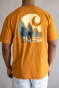 Carhartt Irvine Relaxed Dog T-Shirt for Men in Rusted Rail Heather