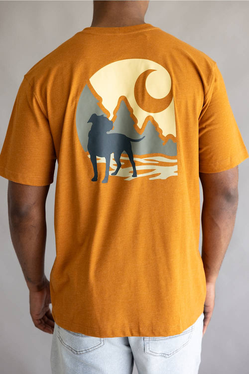 Carhartt Irvine Relaxed Dog T-Shirt for Men in Rusted Rail Heather