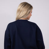 1897 Active Embroidered Big Bear Fleece Sweatshirt for Women in Navy