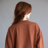 1897 Active Embroidered Hey Pumpkin Sweatshirt for Women in Rust