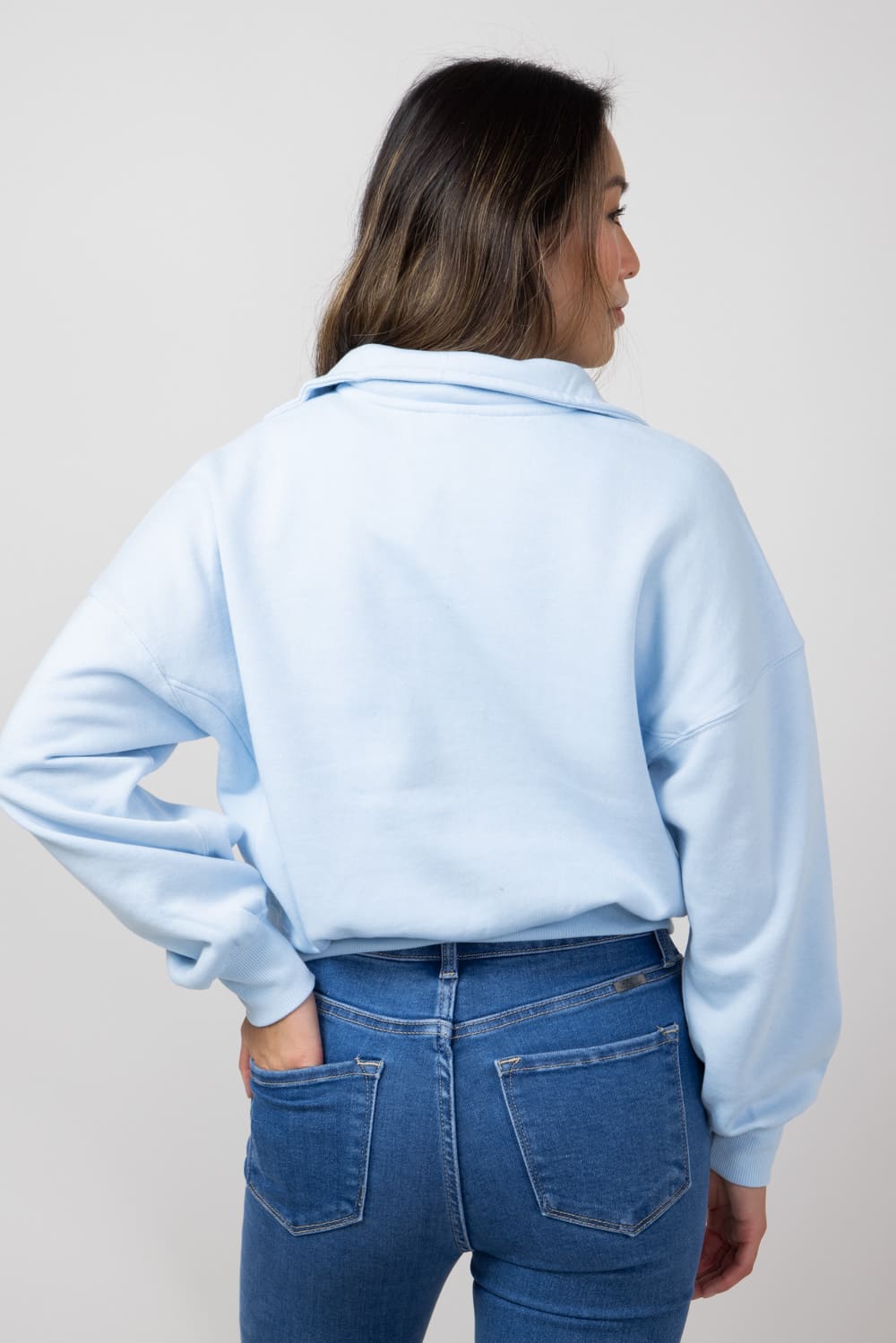 1897 Active ¼ Zip Mock Neck Pullover for Women in Blue