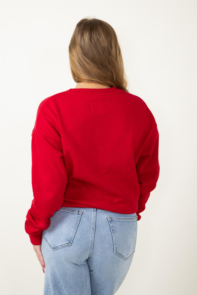 1897 Active Sweetheart Sweatshirt for Women in Red | GT062