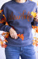1897 Active Thankful Graphic Fleece Sweatshirt for Women in Blue
