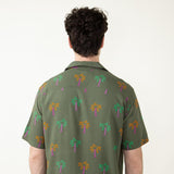 Brooklyn Cloth Neon Palm Tree BBQ Shirt for Men in Green
