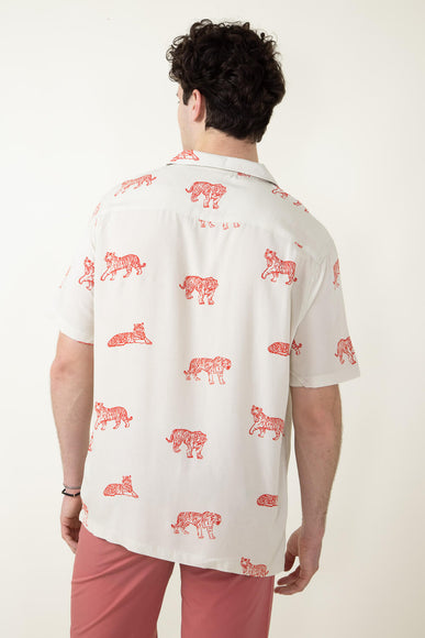 Brooklyn Cloth Walking Tigers BBQ Shirt for Men in Cream