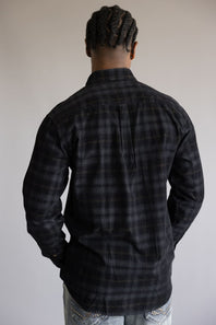 1897 Legends Corduroy Plaid Shirt for Men in Black/Grey