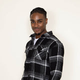 1897 Original Plaid Heavy Shacket for Men in Black