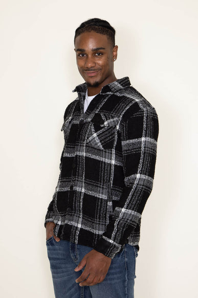 1897 Original Plaid Heavy Shacket for Men in Black