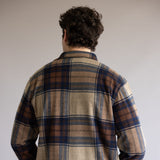 1897 Legends Stretch Flannel Shirt for Men in Brown Plaid