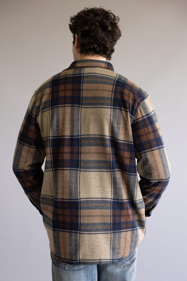 1897 Legends Stretch Flannel Shirt for Men in Brown Plaid
