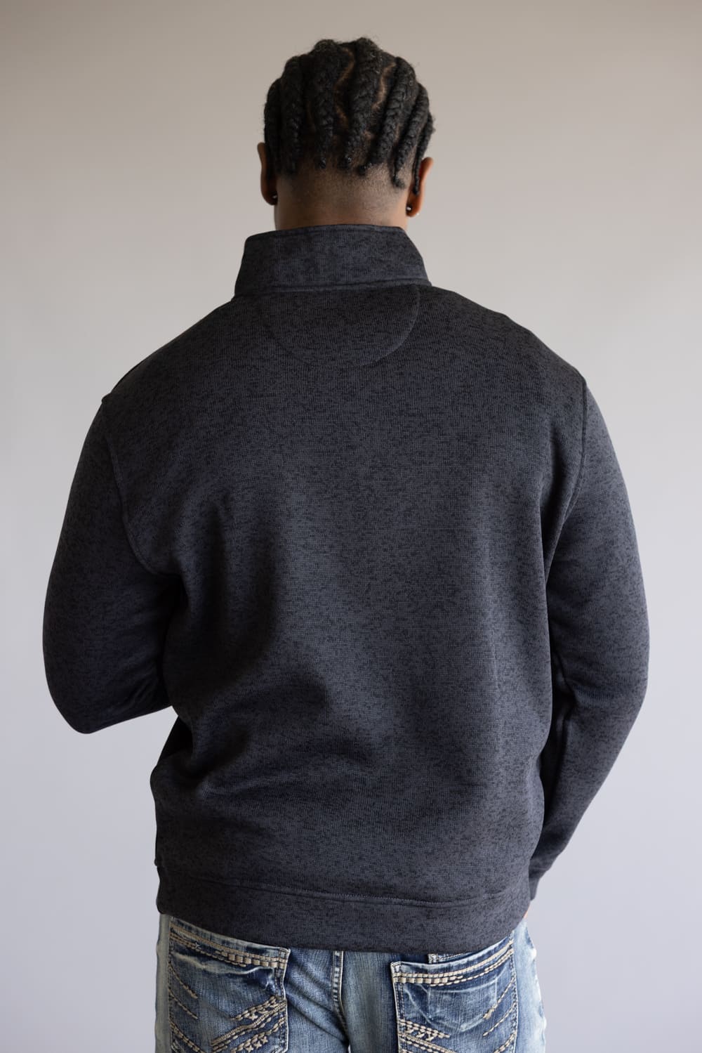 1897 Legends ¼ Zip Pullover for Men in Charcoal