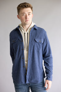 1897 Original Fleece Shirt Jacket for Men in Indigo