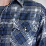 1897 Original Plaid Flannel Shirt for Men in Navy