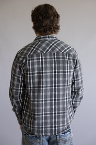 1897 Original Plaid Shacket for Men in Charcoal