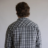 1897 Original Plaid Shacket for Men in Charcoal