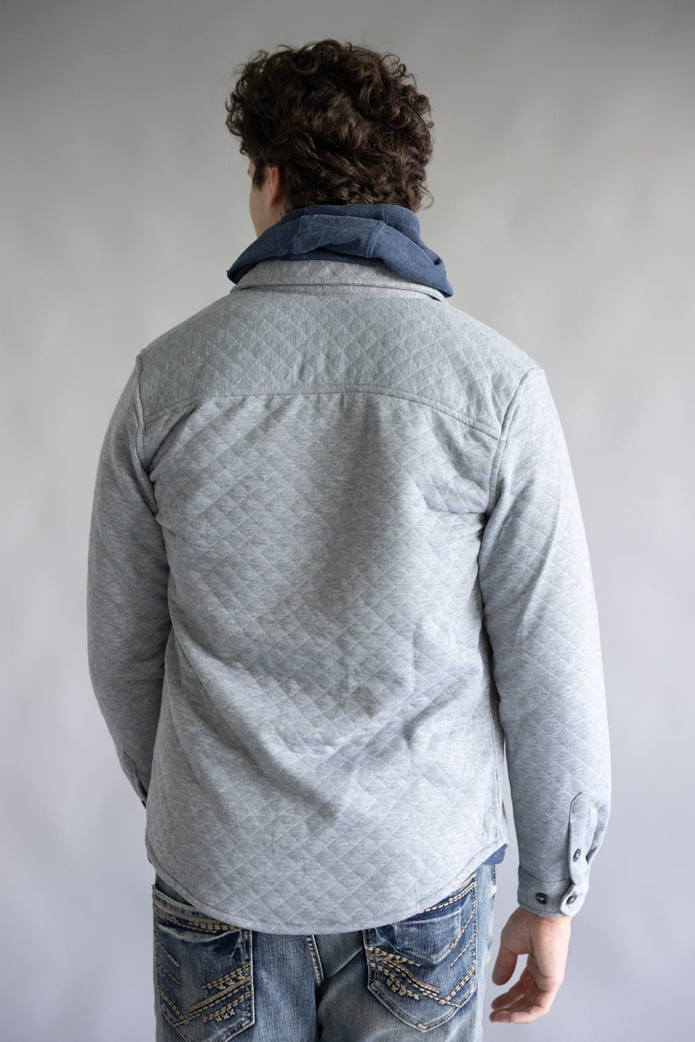 1897 Original Quilted Shirt Jacket for Men in Grey