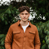 1897 Original Solid Fleece Shacket for Men in Brown
