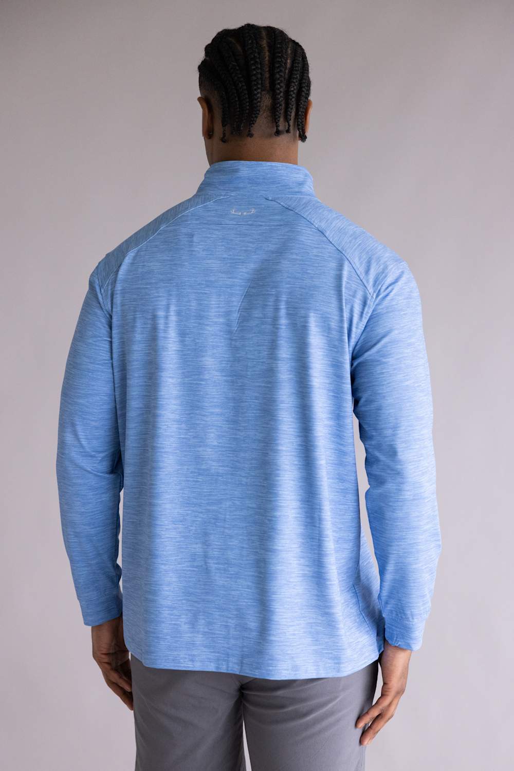 1897 Legends Striped Quarter Zip Pullover for Men in Blue