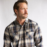 1897 Original Plaid Flannel Shirt for Men in Navy Green