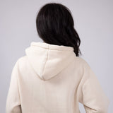 1897 Active Michigan Embroidered Hoodie for Women in Cream
