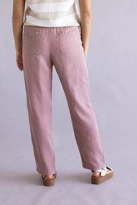 Tencel Drawstring Pants for Women in Mauve