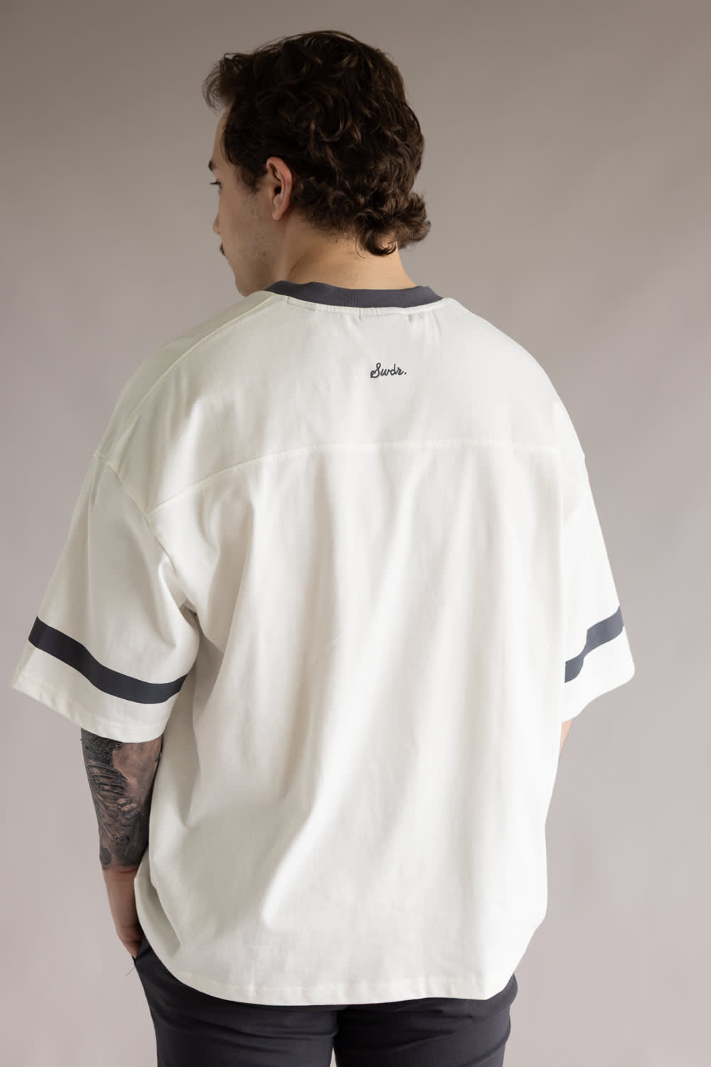 91 Graphic Jersey T-Shirt for Men in White