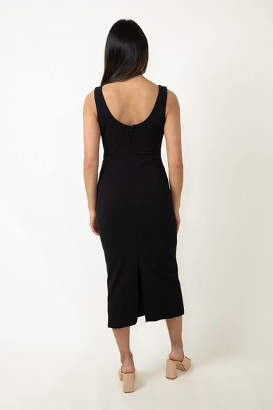 ACOA Clothing Cut Out Midi Dress for Women in Black