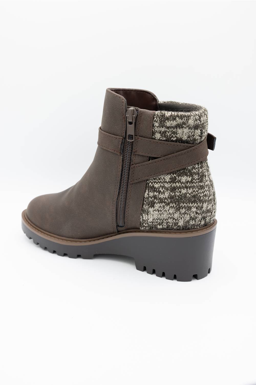 Soda Aeson Wedge Booties for Women in Brown | AESON-BROWN